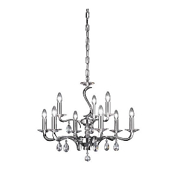 Luci a sospesione CHIARA 9-Lampadine E14 IP20, Cromo dimmerabile