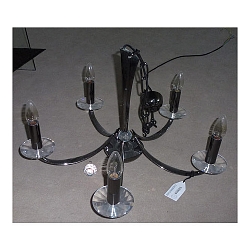 Luci a sospesione BAHIA 5-Lampadine E14 IP20, cromo nero dimmerabile