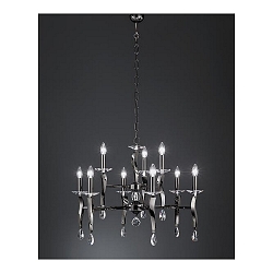 Luci a sospesione GIRATA 9-Lampadine, 2 elemento E14 IP20, cromo nero dimmerabile