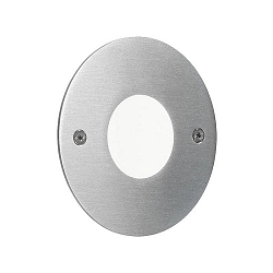 Luminaire d'encastrement mural  IP20, acier inoxydable, opale 