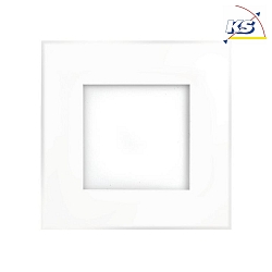 LED Wandeinbauleuchte, IP20, Quadratisch, 230V, 1.2W 3000K 40lm, strukturwei