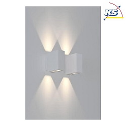 Lampada da parete su / gi IP54, Bianco 