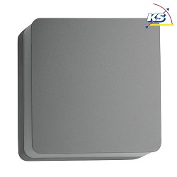 Outdoor LED Wandleuchte, IP54, eckig, mit 2 wechselbarer Frontplatten, 230V, 9W 3000K 665lm, Silber / opal