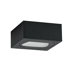 Outdoor LED Wandeuchte QUADER, IP65, direkt 230V, 5W 3000K 310lm, Strukturgraphit