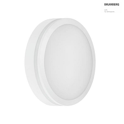 Applique da esterno EYE rotondo, resistente agli urti, radiazione laterale IP65, bianco opaco 