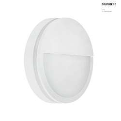 Applique da esterno EYE semicircolare, resistente agli urti, radiazione laterale IP65, bianco opaco 