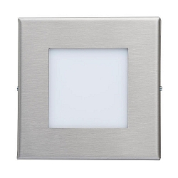 Lampada da incasso a parete TEDO-S angolare, con diffusore IP20, acciaio inossidabile, opaco 