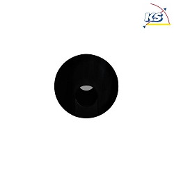 Recessed LED socket luminaire WALL KIT68, IP20, round,  7.5cm, 230V, 1.5W 3000K 70lm, CRi > 90, black