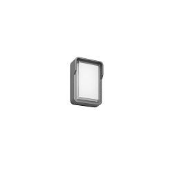 outdoor wall luminaire COATIS square, high, switchable IP65, powder coated, graphite grey 