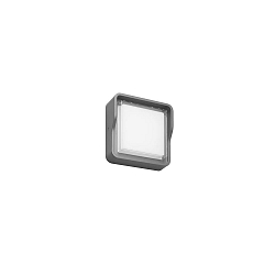 outdoor wall luminaire COATIS square, switchable IP65, powder coated, graphite grey 