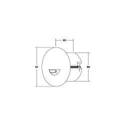 wall recessed luminaire rigid IP20, black 