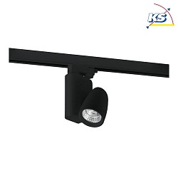 LED 3-Phasen-Schienenstrahler 230V AC, 12W 3000K 840lm 38, dreh- und schwenkbar, Schwarz