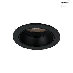ceiling recessed luminaire ALTERO-R round, direct IP44, black dimmable
