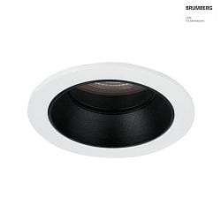 ceiling recessed luminaire ALTERO-R round, direct IP44, black, white dimmable