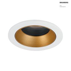 ceiling recessed luminaire ALTERO-R round, direct IP44, gold, white dimmable