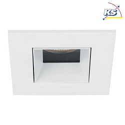 Recessed LED downlight ALTERO, IP44, square, 8.3 x 8.3cm, changeable cover, 500mA, 9.2W 4000K 840lm 33, structured white
