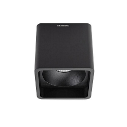 Downlight QUIBIC angolare, versione a montaggio superficiale, diretto / indiretto IP20, nero opaco 