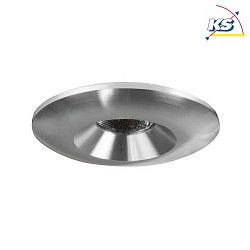 LED Lichtpunkt, IP44,  3.25cm, Plug&Play 350mA, 1.2W 3000K 70lm 30, Alu matt