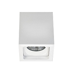 Outdoor LED Downlight, IP54 230V, eckig, 7W 3000K 450lm 30, Strukturwei / klar