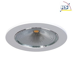 Recessed LED downlight for furniture + wood, IP20,  6.8cm, Plug&Play 350mA, 3W 3000K 300lm 150, white