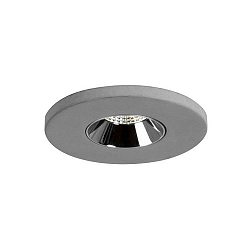 LED Einbau-Downlight KONKRET, rund,  10cm, Plug&Play 350mA, 6.8W 3000K 520lm 40, CRi >90, Beton / Chrom