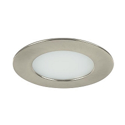 Downlight rotondo, versione integrata IP44, Nichel opaco dimmerabile
