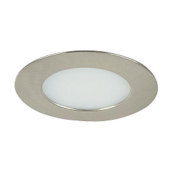 Downlight rotondo, versione integrata IP44, Nichel opaco dimmerabile