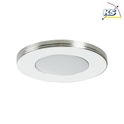 Recessed LED downlight 12V DC, IP20, with magnetic cover, 2.6W 3000K 180lm 120, white