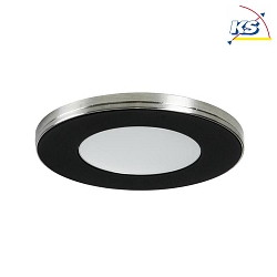 LED Einbau-Downlight 12V DC, IP20, mit magnetischer Blende, 2.6W 3000K 180lm 120, Schwarz