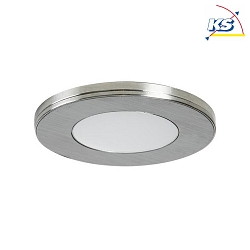Recessed LED downlight 12V DC, IP20, with magnetic cover, 2.6W 3000K 180lm 120, matt nickel