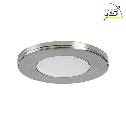 LED Einbau-Downlight 12V DC, IP20, mit magnetischer Blende, 2.6W 3000K 180lm 120, Nickel matt