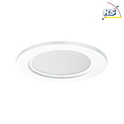 Recessed LED panel FLAT30, IP20,  14cm, 24V DC, 10W 3000K 580lm 120, alu / plastic, white