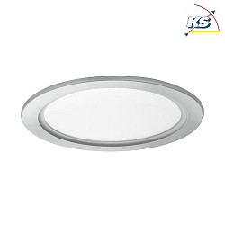 Recessed LED panel FLAT30, IP20,  20cm, 24V DC, 16W 4000K 1080lm 120, alu / plastic