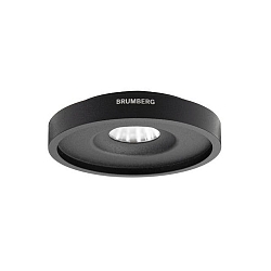 Downlight TUBIC rotondo, versione integrata, diretto / indiretto IP20, nero opaco dimmerabile