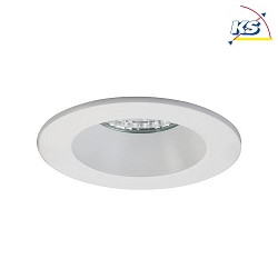 Recessed outdoor LED downlight, IP54, cover round,  8.2cm, Plug&Play 350mA, 6W 2700K 540lm 38, white