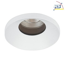 Outdoor LED Einbau-Downlight mit Trichterblende, IP54,  8.3cm, 500mA, 9.2W 3000K 820lm 38, Strukturwei