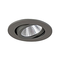 Downlight PLUG & PLAY rotondo, girevole IP65, titano dimmerabile
