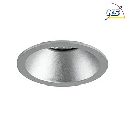 LED Einbau-Downlight, IP20, rund,  8.2cm, Plug&Play 350mA, 7W 3000K 600lm 40, Struktursilber