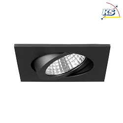 Recessed outdoor LED spot dim2warm, IP65, 8.2 x 8.2cm, Plug&Play 350mA, 6W 1800-3000K 460lm 38, swivelling 30, matt titanium