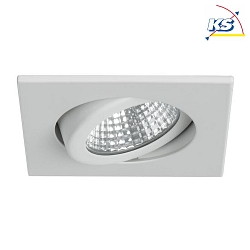 Recessed outdoor LED spot dim2warm, IP65, 8.2 x 8.2cm, Plug&Play 350mA, 12W 1800-3000K 900lm 38, swivelling 30, white