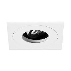 Downlight ARUN 1 voie, angulaire IP20, blanche gradable