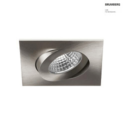 LED Einbaustrahler OLENI-S, IP20, 8.5 x 8.5cm, 230V, 6.7W 3000K 570lm 38, CRi >80, dimmbar, schwenkbar, nickel matt