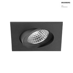 LED Einbaustrahler OLENI-S, IP20, 8.5 x 8.5cm, 230V, 6.8W 1800-3000K 380lm 38, CRi >90, dim-to-warm, schwenkbar, schwarz