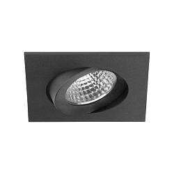LED Einbaustrahler OLENI-S, IP20, 8.5 x 8.5cm, 230V, 6.8W 1800-3000K 380lm 38, CRi >90, dim-to-warm, schwenkbar, schwarz