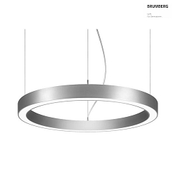 LED Pendel-Ringleuchte BIRO CIRCLE, IP20,  250 cm, Hhe 10 cm, 249W, 4000K, 26850lm, dimmbar Casambi, silber