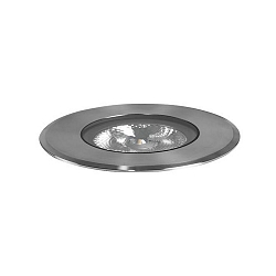 LED Bodeneinbauleuchte HYBRIDE FLAT, V4A, IP67 IK08, 24V DC, 9W 3000K 450lm 30, befahrbar bis 1t