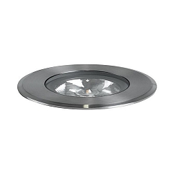 LED Bodeneinbauleuchte HYBRIDE FLAT, V4A, IP67 IK08, 24V DC, 12W 3000K 890lm 30, befahrbar bis 1t