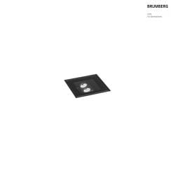 LED Boden-Einbauleuchte LANKO-S, IP67 IK08, 230V AC, schaltbar, schwenkbar, V4A, schwarz, 10x10cm, 4W 3000K 30