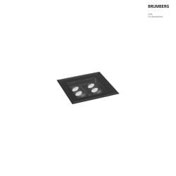 LED Boden-Einbauleuchte LANKO-S, IP67 IK08, 230V AC, schaltbar, schwenkbar, V4A, schwarz, 13.5x13.5cm, 8W 3000K 30