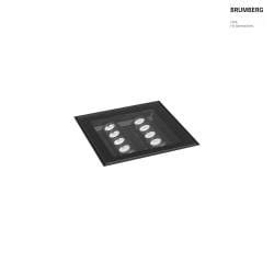 LED Boden-Einbauleuchte LANKO-S, IP67 IK08, 230V AC, schaltbar, schwenkbar, V4A, schwarz, 17x17cm, 12W 3000K 30